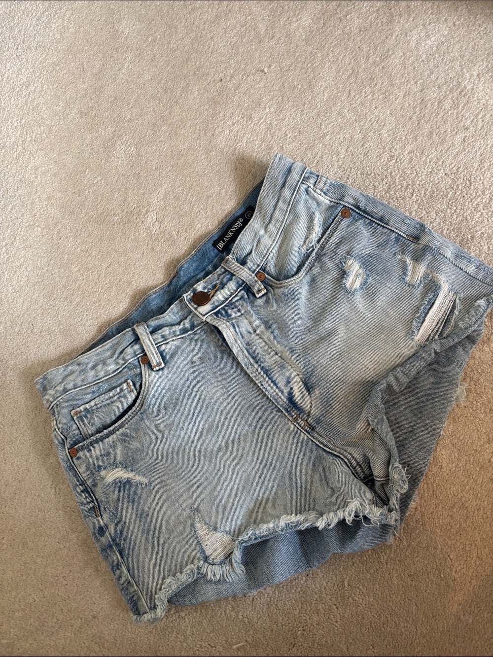 Blank NYC Light Wash Denim Shorts